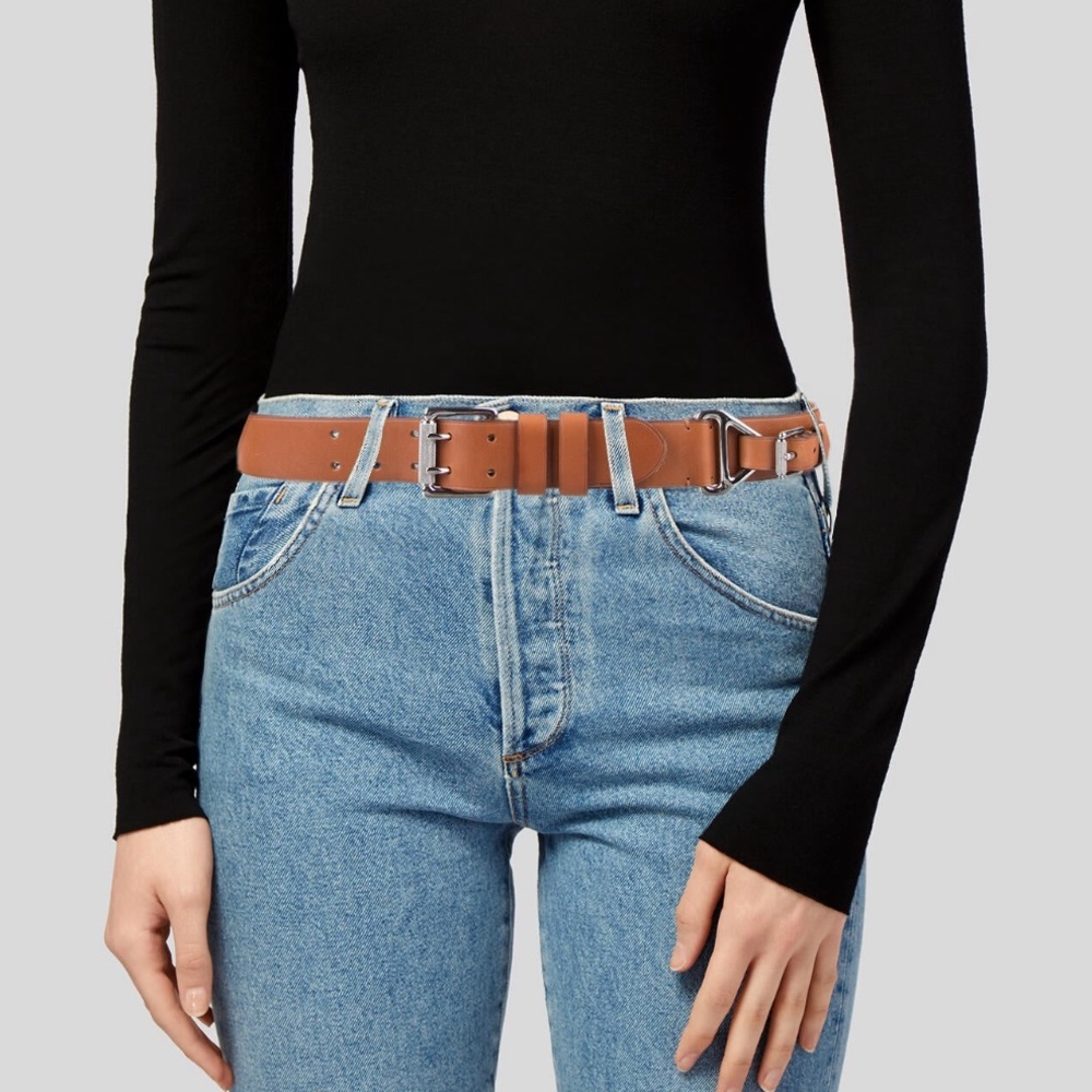 Ralph Lauren Camel Saddle Colored Harness Belt S